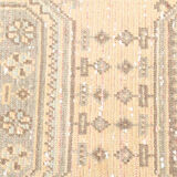 Shabby chic oushak runner rug 333x82cm