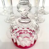 3 Baccarat Crystal Wine Glasses - Juvisy Red Model