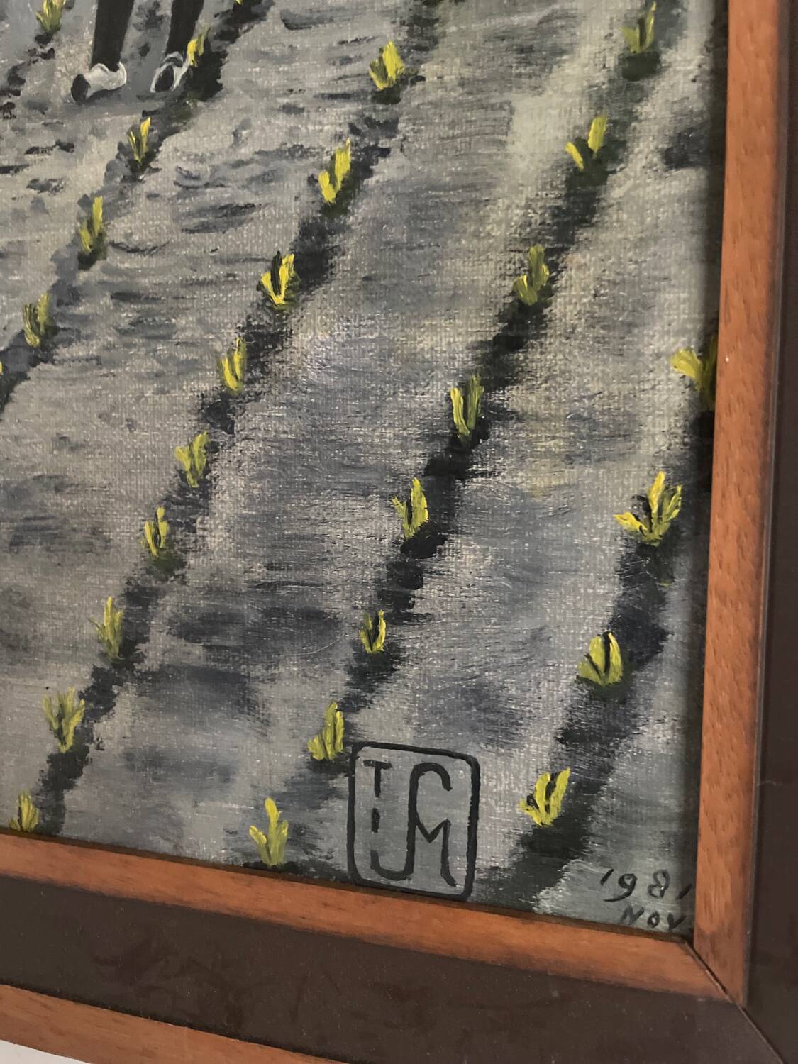 Huile sur toile naïve, milieu XXème