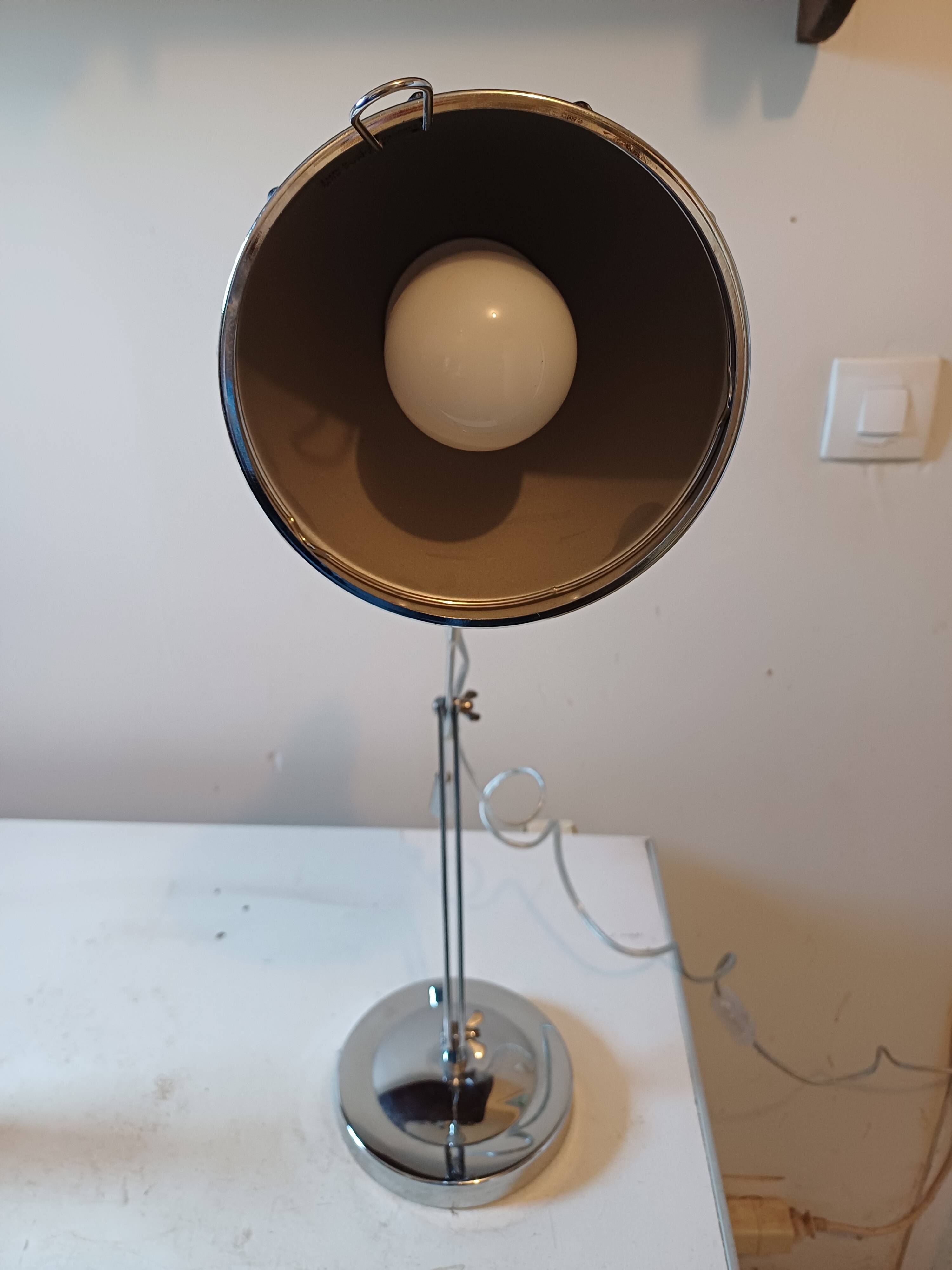 Vintage Chrome Metal Lamp