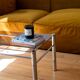 Table basse en chrome et verre fumé - Yves Boutboul, Design années 70