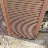 Wooden louver shutters 2 swings L 69.5 x H 138 cm