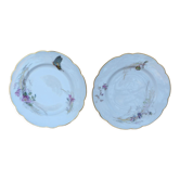 Lot de 2 assiettes  Haviland pour Pannier Lahoche l'escalier de cristal Paris 1860