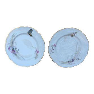 Lot de 2 assiettes  Haviland pour Pannier Lahoche l'escalier de cristal Paris 1860