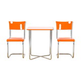 MÜCKE & MELDER 2 CHAIRS & TABLE SET, 1940S
