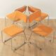 Classic chairs from the 1970s with chrome-plated stainless steel frame, set of 4