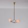 1950s Brass Chandelier with Twin Opaline Glass Shades
