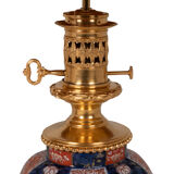 Pair of Imari porcelain and bronze lamps, circa 1880