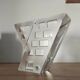 Free-standing glass sculpture by a designer from Reijmyre.