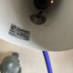 Vintage blue iron lamp