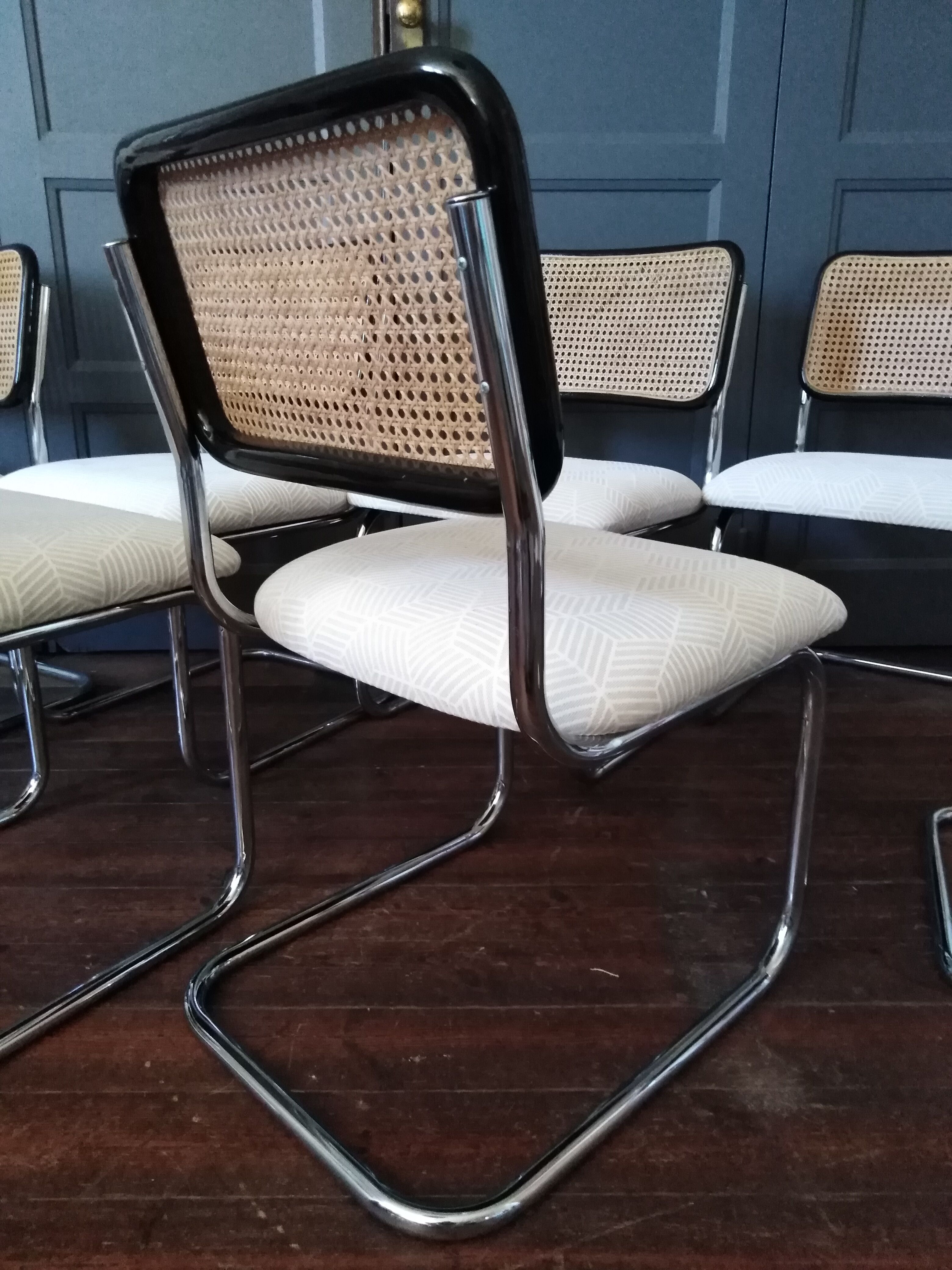 6 chairs cesca Marcel Breuer 1970