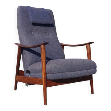 Vintage Norwegian design chair Combi Star Arnt Lande Stokke reclining