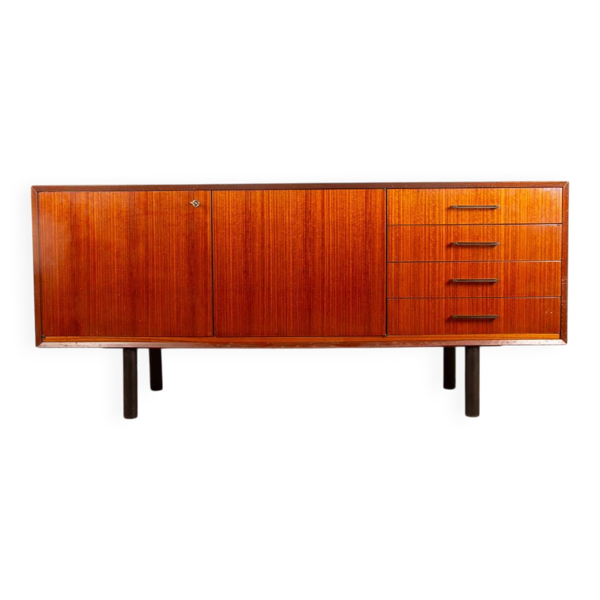 Enfilade moderniste, 180 cm, Française, Palissandre, Tricoire et Vecchione.