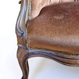 19th-century neo-Rococo antique canapé – Walnut structure