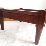 Scandinavian coffee table in wood and glass