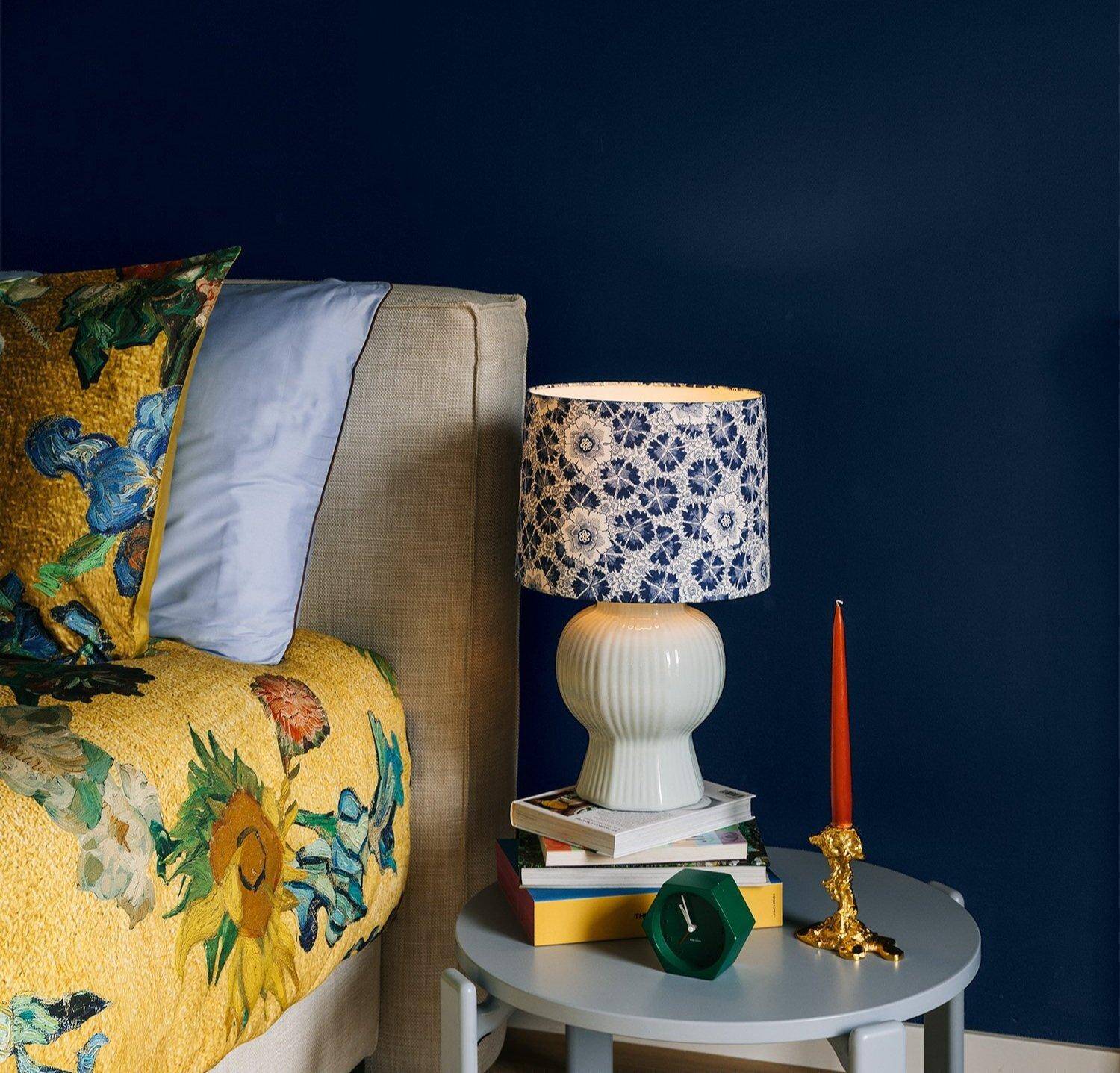 Royal Delft blue and white ceramic table lamp, handmade in the Netherlands, made to order.