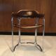 Chaise vintage en cuir et chrome vers 1970