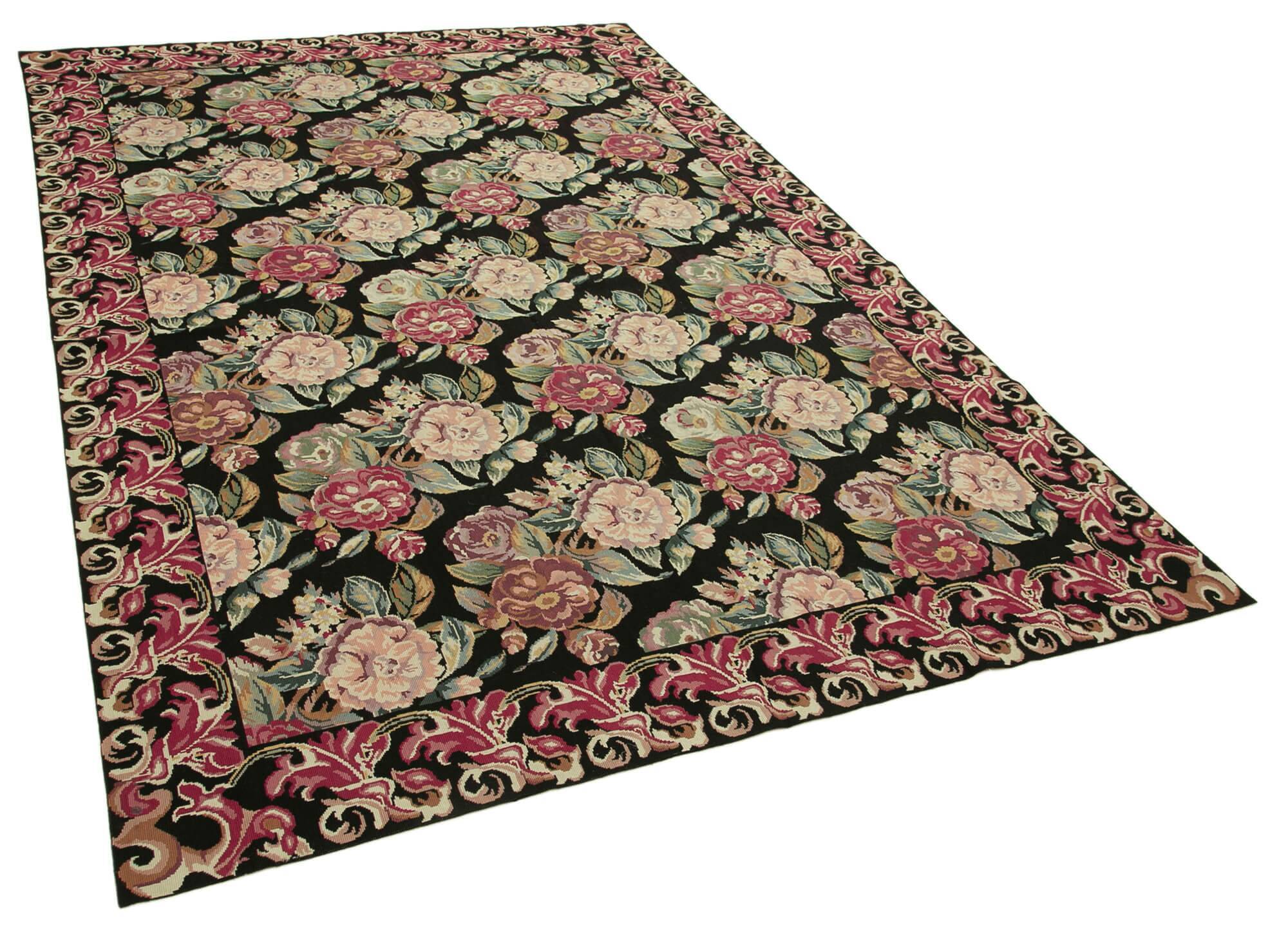 Handmade Vintage Flatweave Needlepoint Kilim 177 cm x 274 cm