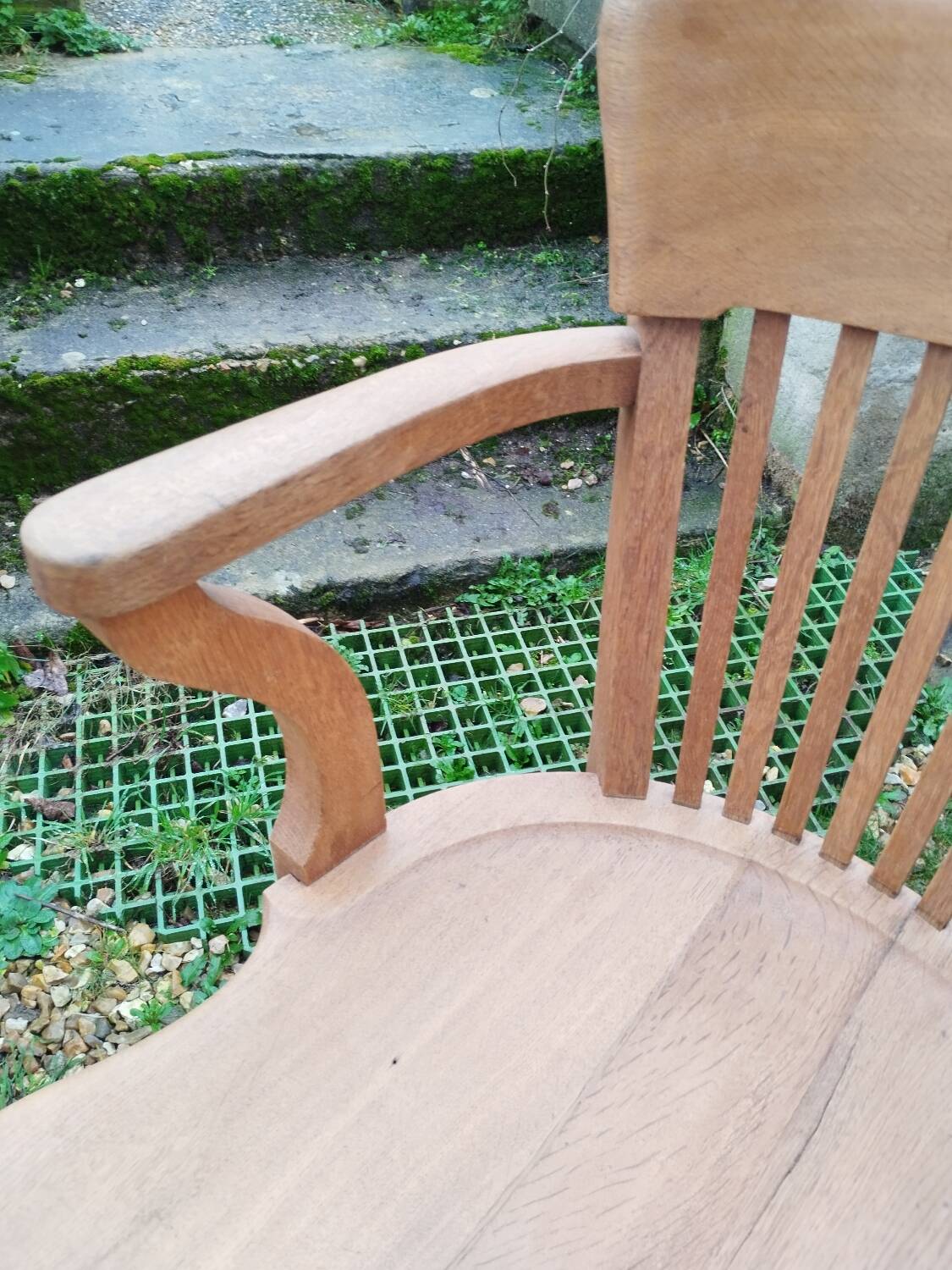 Old wooden desk chair