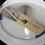 Glass Bishop Chess Table Lamp by Ivan Jakeš for Osvětlovací Sklo Valašské Meziříčí, 1970s