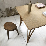 Vintage rattan meal table