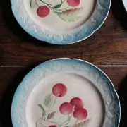 Small plates Barbotine Cherries K & G Saint Clément