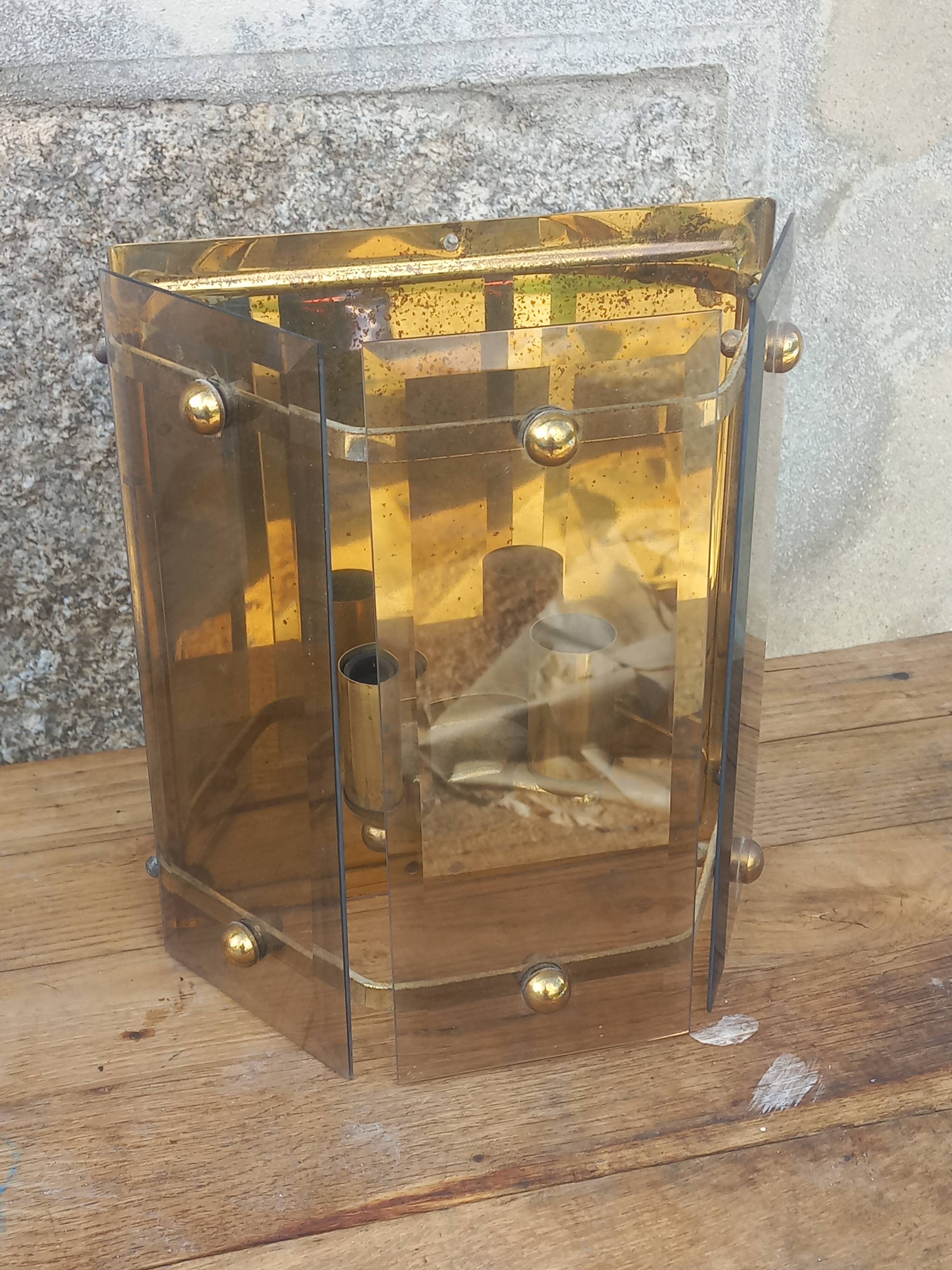 Pair of Pro Brennstelle designer wall lights from the 70s