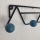 Portemanteau boules 4 patères canard vintage 1960 - 44 cm