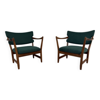 Lot de 2 fauteuils scandinave  Fredrik A. Kayser for Dokka Møbler 1960