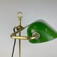 Art deco adjustable brass bankers table lamp, 1920's