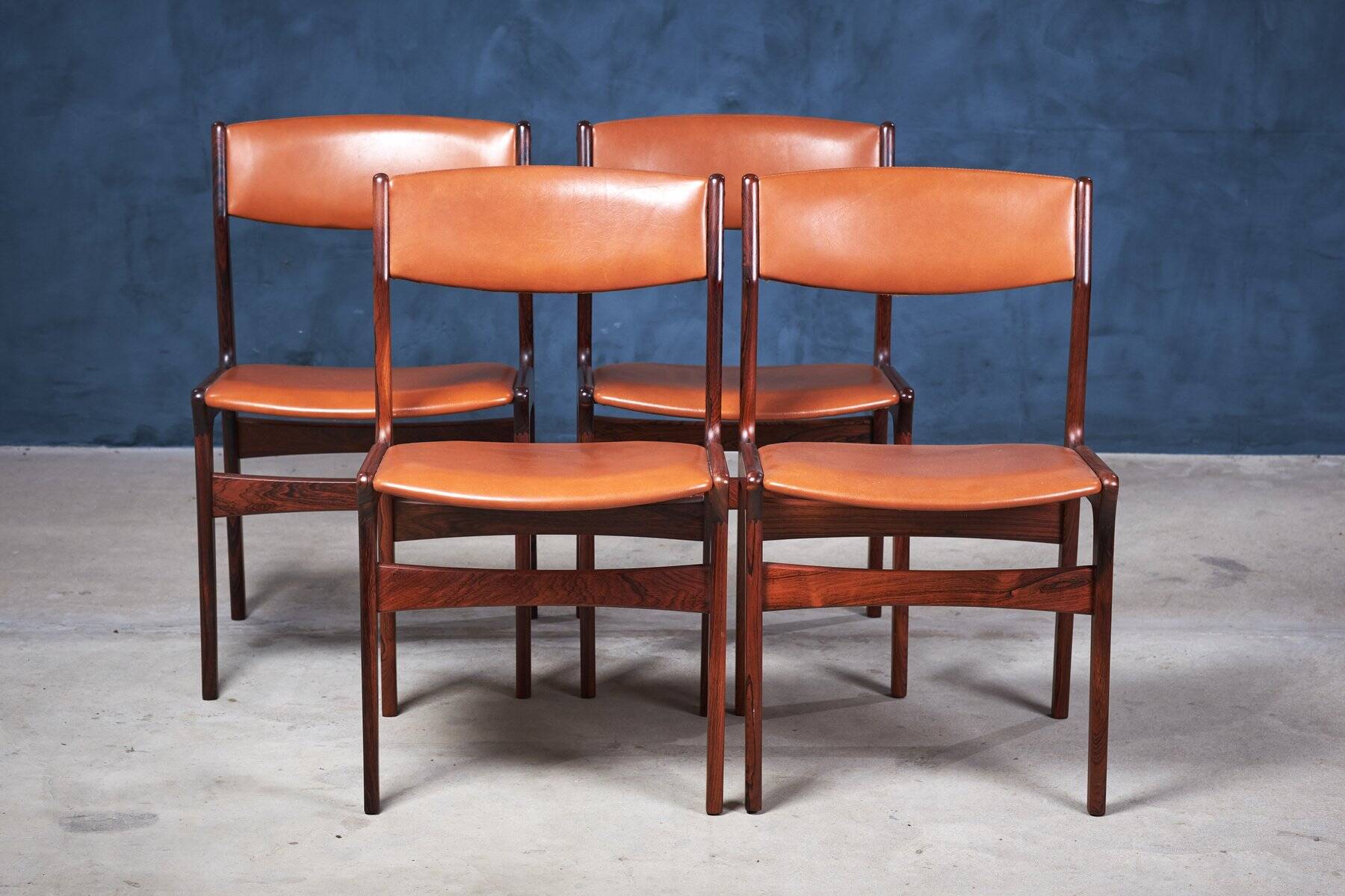 Dining Chairs in Rosewood by Nova, Denmark, 1960s, Set of 4