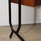 Vintage modular bookcase in wood and metal, Italy, 1960