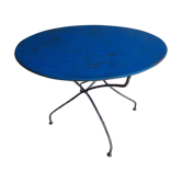 Ancienne table de jardin ronde en fer