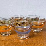 multicolored granite glass cups, from the 1950s