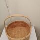 Wooden basket with slats