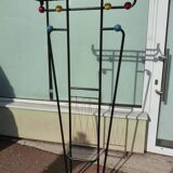 1960s wall-mounted coat rack with colored balls