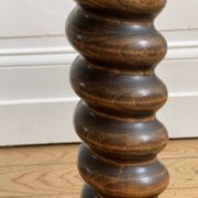 Turned wooden side table