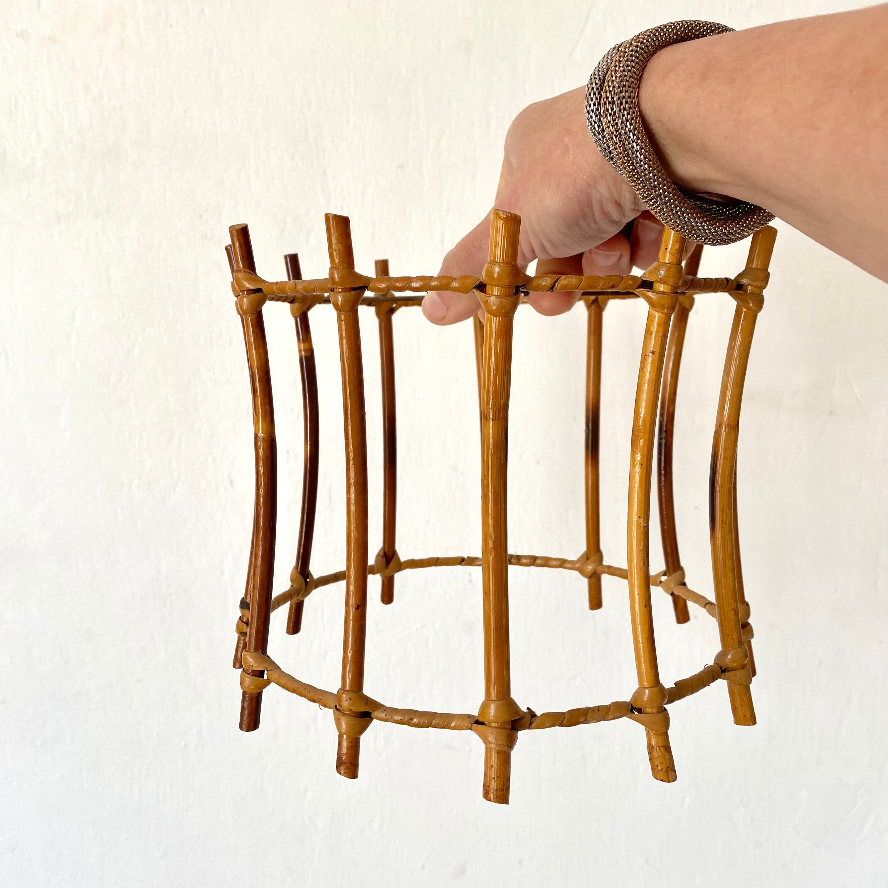 Vintage rattan lampshade