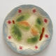 Assiette ancienne en barbotine pomme poire