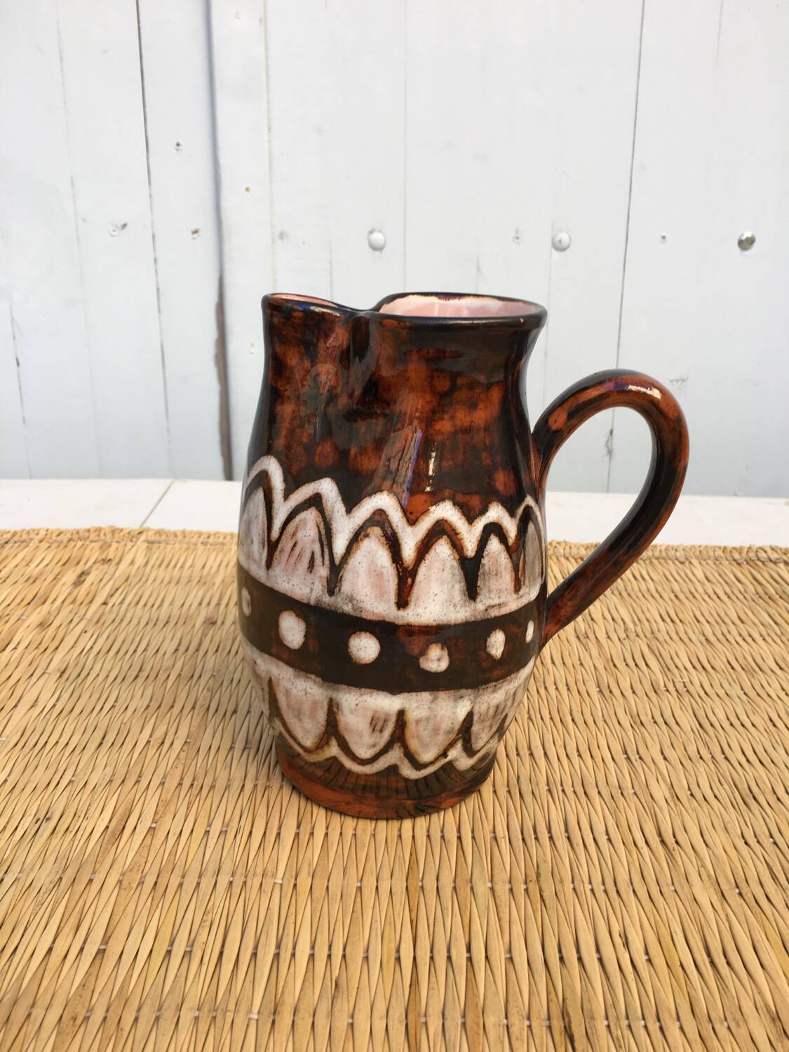 Vintage pitcher ethnic decor