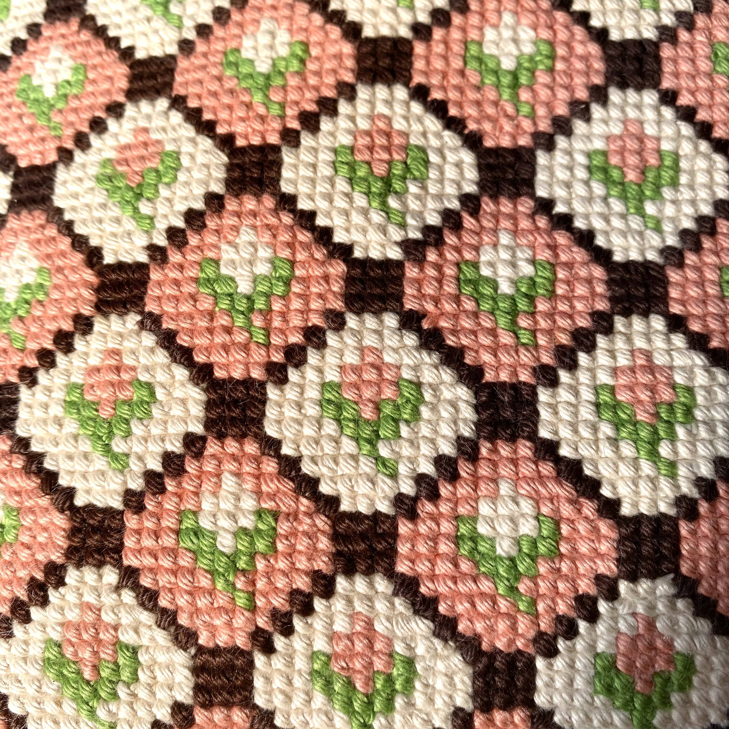Vintage crochet cushion