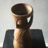Vase en grès flammé à reflets or, france 1925/30