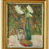 Original vintage still life – vase of flowers