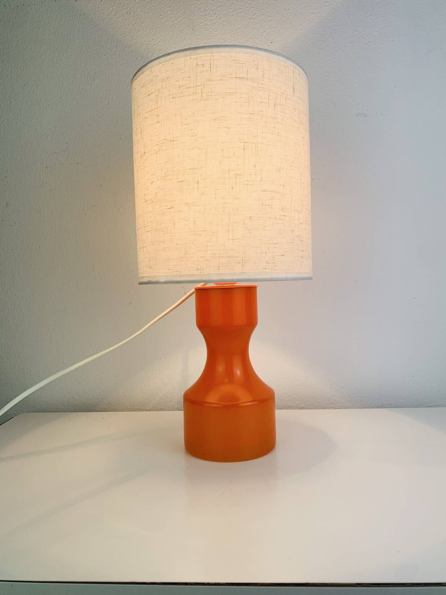 Lampe 70’s opaline orange vintage