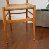 Chairs made of wood and rope