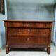 Commode empire en plaquage d acajou