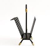 Mid century perforated metal letter holder / desk organizer / post organizer, swan, pilastro era