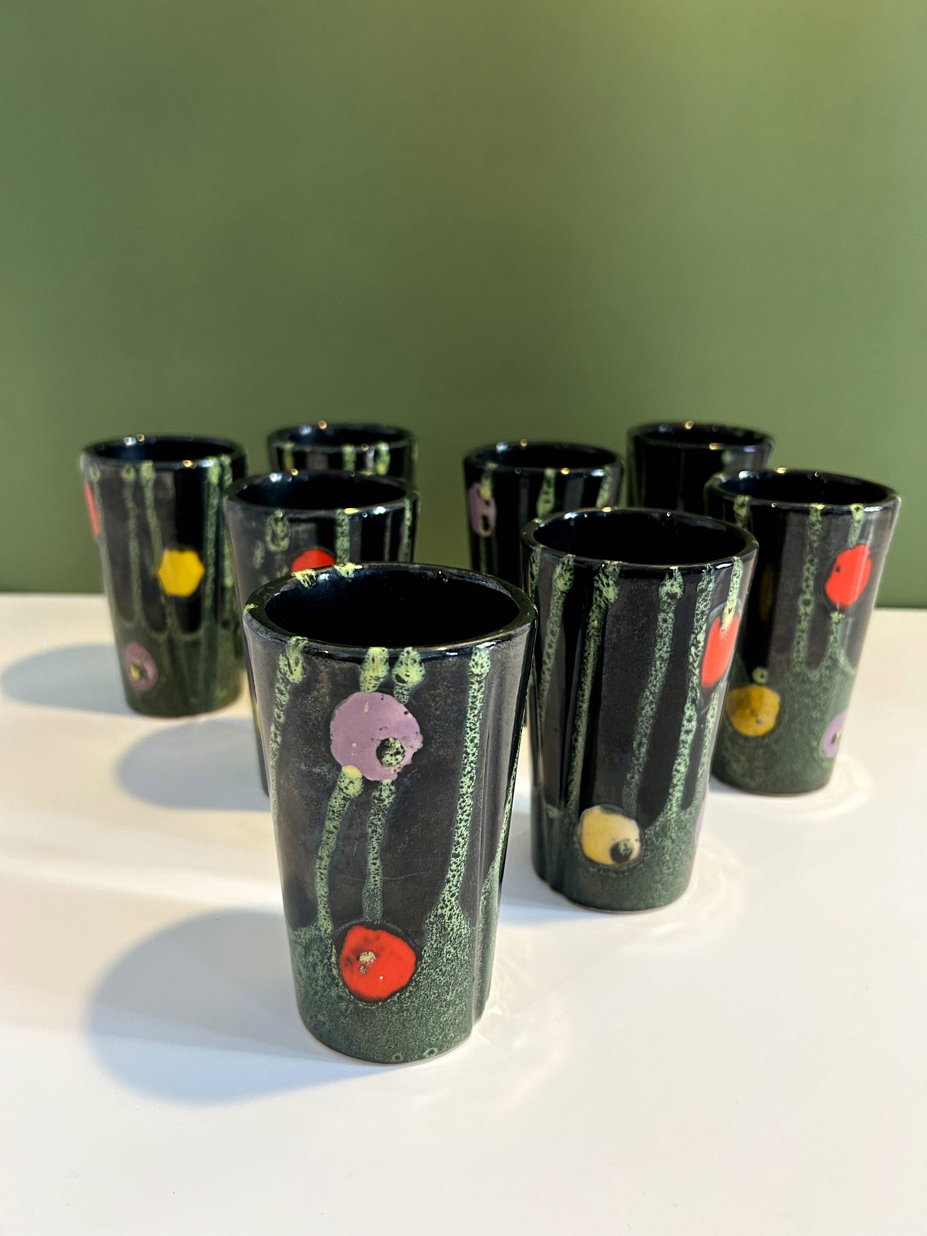 Vallauris ceramic mugs