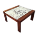 Vintage coffee table wood and marble