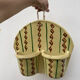 Wall-mounted planter or cutlery drainer in yellow vintage ceramic